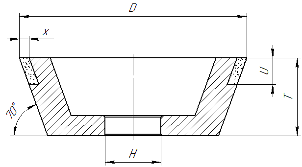 Круг алмазный шлифовальный 11V9-70 на органической связке