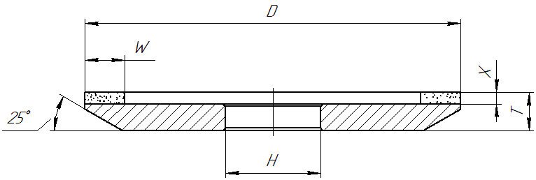Круг алмазный шлифовальный 4A2 ( 4А2 ) на органической связке