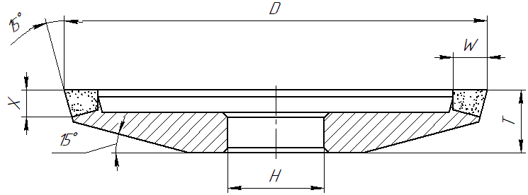 Круг алмазный шлифовальный 4B9 ( 4В9 ) на органической связке