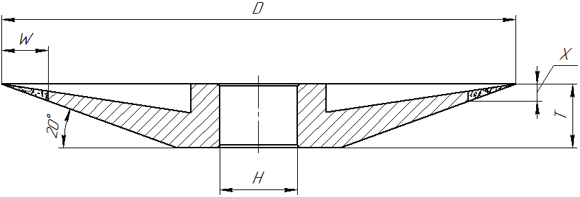 Круг алмазный шлифовальный 4BT9 ( 4ВТ9 ) на органической связке