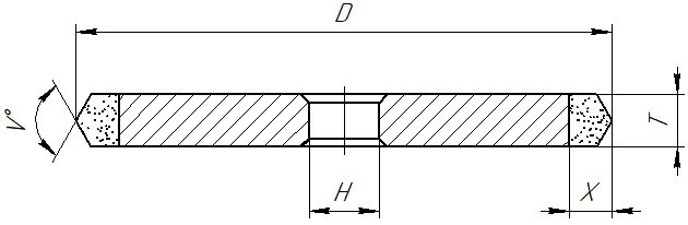 Круг алмазный шлифовальный угловой1E1 ( 1Е1 ) на металлической связке