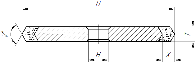 Круг алмазный шлифовальный угловой1EE1 ( 1ЕЕ1 ) на металлической связке