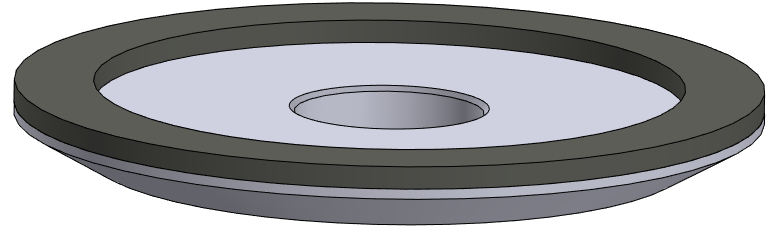 Круг алмазный шлифовальный 4A2 ( 4А2 ) тарельчатый на органической связке