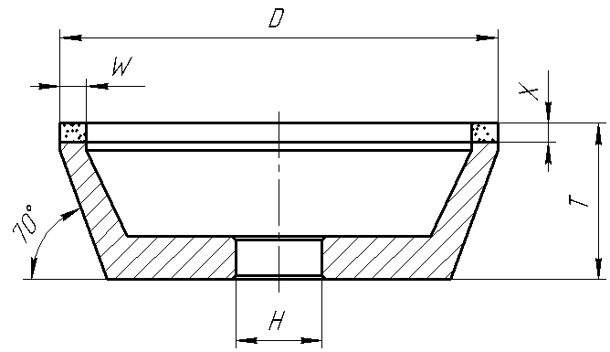 Круг алмазный шлифовальный 11A2 ( 11А2 ) на органической связке для заточки ножей