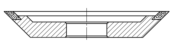 Круг алмазный шлифовальный 12V9 на органической связке