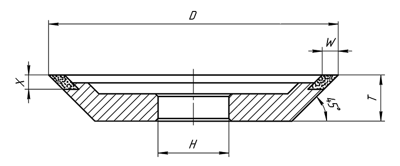 Круг алмазный шлифовальный 12V9 на органической связке