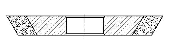 Круг алмазный шлифовальный 1V1 на органической связке