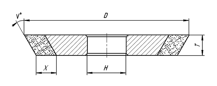 Круг алмазный шлифовальный 1V1 на органической связке