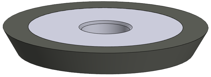 Круг алмазный шлифовальный 1V1 конический на органической связке