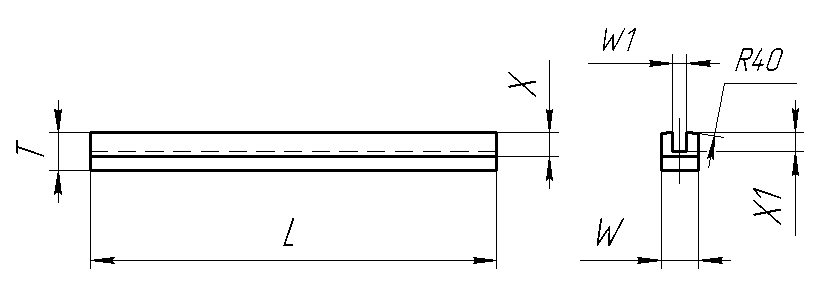 Брусок алмазный хонинговальный АБХ c П-образной канавкой для хонингования внутренних цилиндрических поверхностей